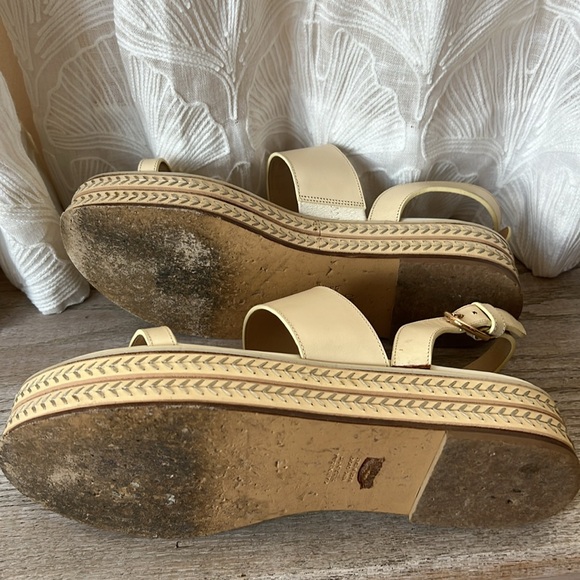 Gabriela Hearst Cream Leather Espadrilles 40 w/ 1.75” heel very good $1000 - Picture 6 of 14